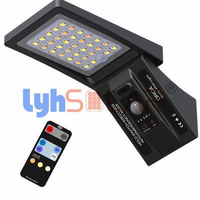 luces solares negras de la cubierta de 3W al aire libre con ángulo de haz del tipo II de la lente de la PC