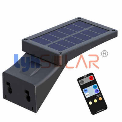 luces solares negras de la cubierta de 3W al aire libre con ángulo de haz del tipo II de la lente de la PC