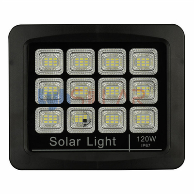 las luces de inundación solares del negro 20W al aire libre con el sensor de movimiento IP65 impermeabilizan la luz solar de la seguridad 2200lm