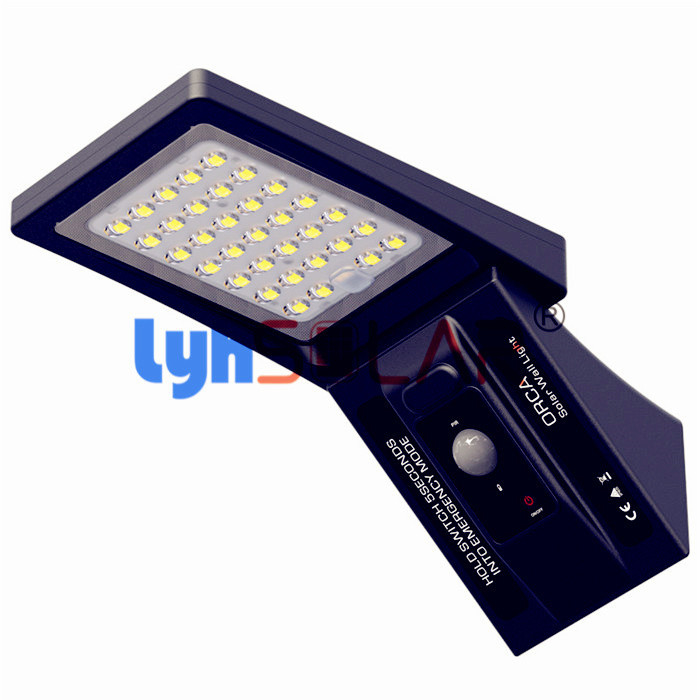 Lámpara ligera llevada solar impermeable del sensor de movimiento IP65 con 34pcs alto LED brillante
