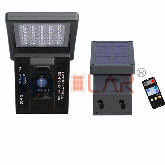 luces solares negras de la cubierta de 3W al aire libre con ángulo de haz del tipo II de la lente de la PC